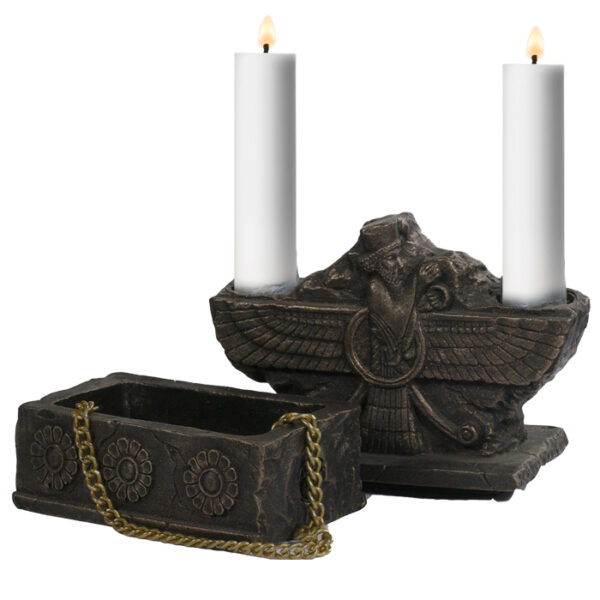 Faravahar Jewelry Box and Candle Holder Persian Sculpture Achaemenid MO2130