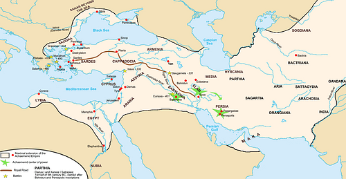 Achaemenid Empire Map
by Fabienkhan (CC BY-SA)